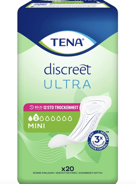 德国直邮TENA discreet日夜用中轻度漏尿护垫 12小时防护轻薄干爽