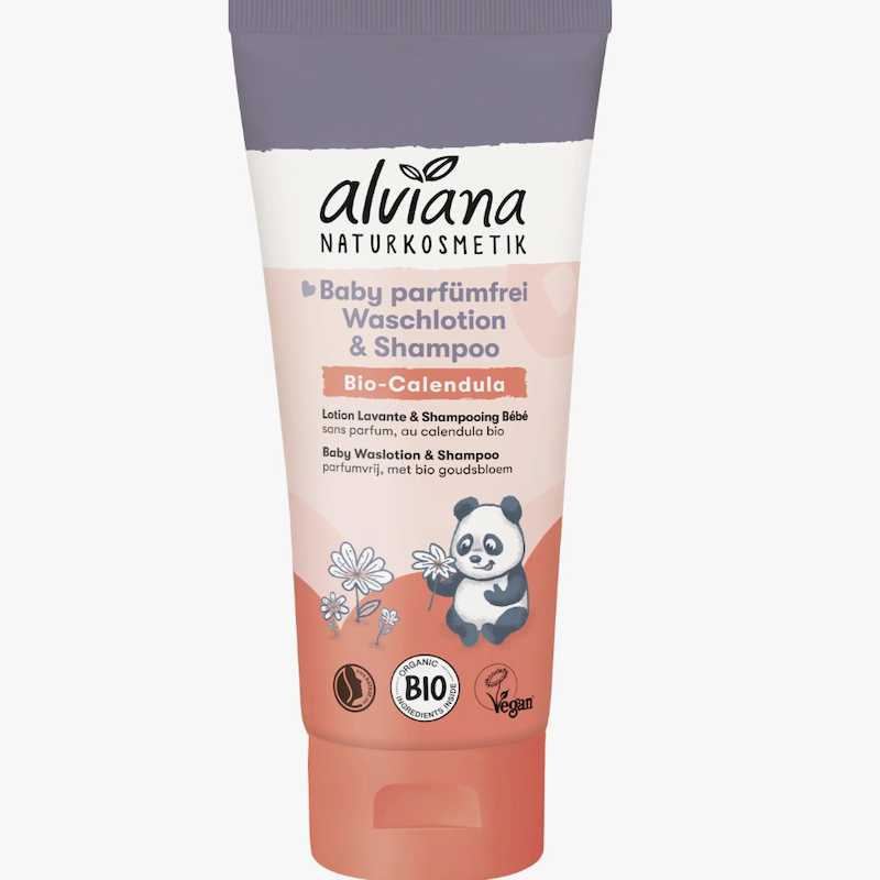 德国直邮alviana 2in1金盏花洋甘菊婴儿洗发水沐浴露二合一 200ml