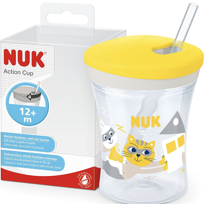 德国直邮 NUK Action Cup 婴幼儿童 吸管饮水杯 防漏 12个月无BPA
