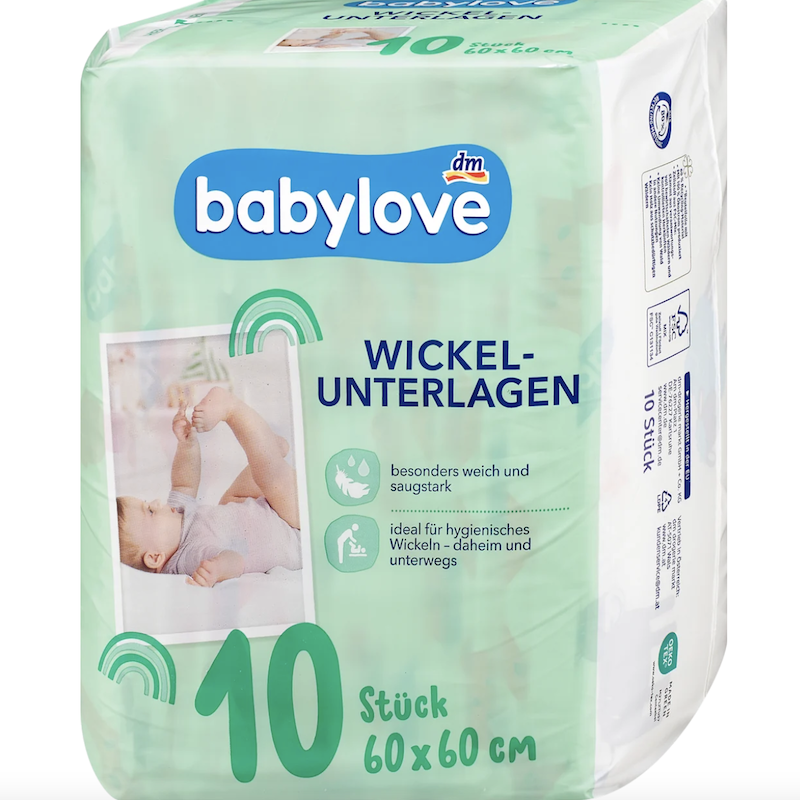 德国直邮 babylove婴儿宝宝一次性隔尿垫 天然有机 防漏 亲肤柔软