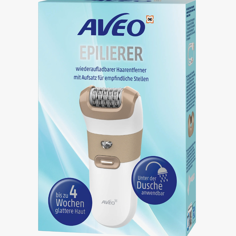 德国直邮 AVEO女士脱毛器 居家毛发护理工具 干湿两用 面部身体