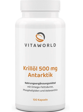 德国直邮 vita world Krillol Antarktik 南极磷虾油胶囊 Omega-3