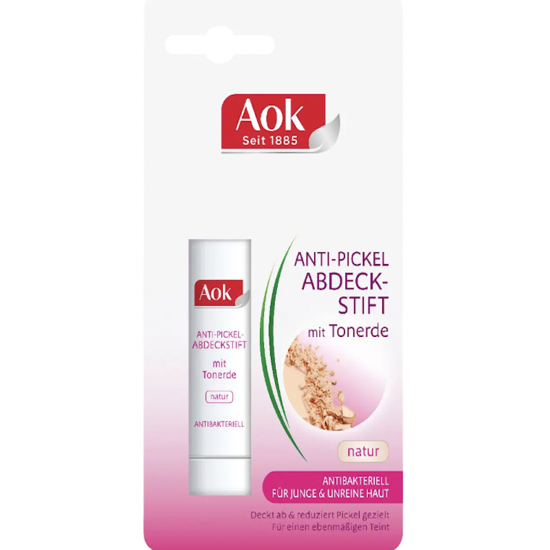 德国直邮 Aok 瑕疵痘痘遮瑕膏笔 天然氧化锌 日常修饰肌肤3.2g