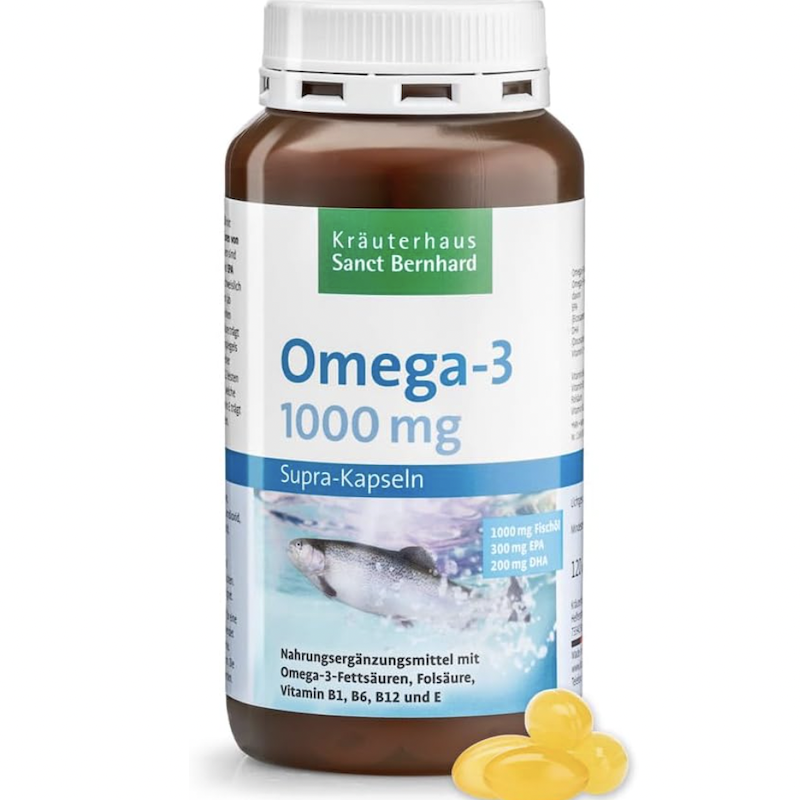 德国直邮 Sanct Bernhard Omega-3鱼油胶囊 亚麻籽油 紫苏油 藻油
