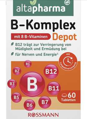 德国直邮 altapharma B-Komplex 复合维生素B族 VB缓释片60片