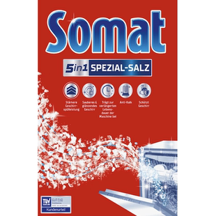 德国直邮Somat Spezial Salz 5in1洗碗机使用盐细颗粒型家用1.5KG