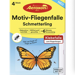 德国直邮 Aeroxon除小飞虫粘纸 粘板 强力灭苍蝇果蝇 窗户贴 无味