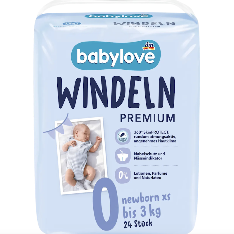 德国dm超市直邮 Babylove新生婴儿尿不湿 宝宝纸尿片 透气舒适