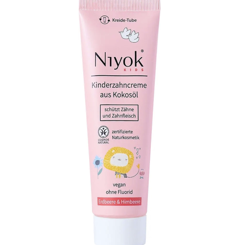 德国直邮Niyok天然椰子油儿童牙膏 保护牙齿牙龈 再矿化 无氟防蛀