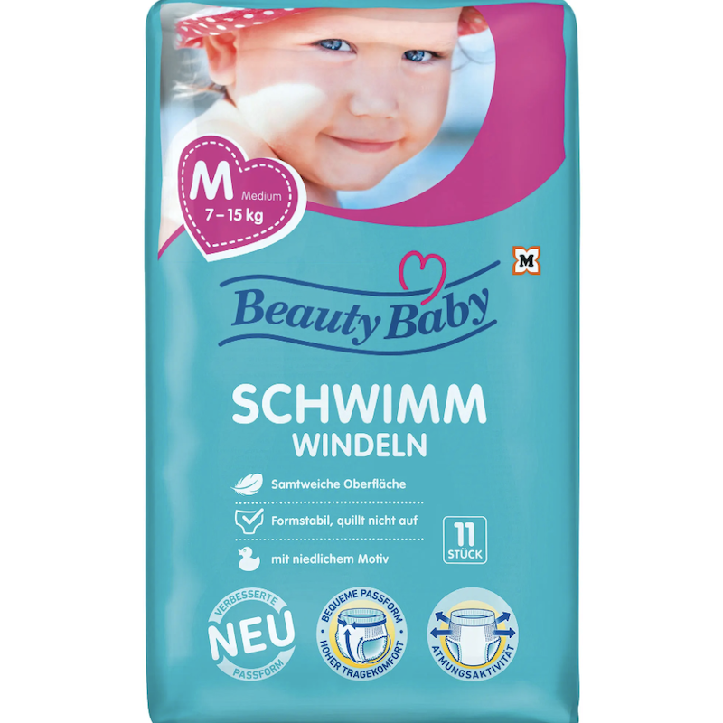 德国直邮Beauty Baby婴幼儿游泳纸尿裤 舒适柔软透气 无香 敏感肌