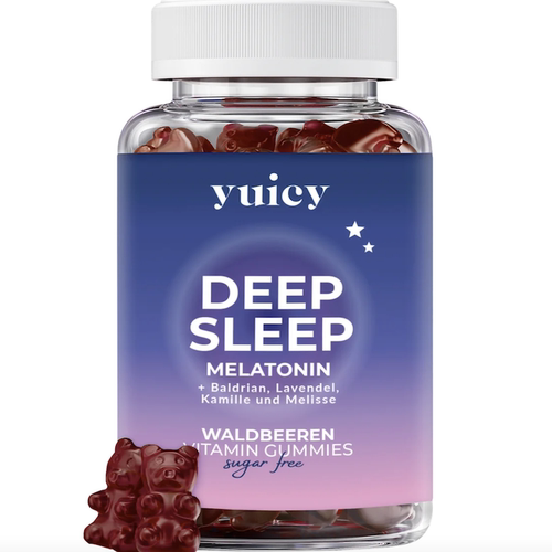 德国直邮yuicy DeepSleep褪黑素维生素软糖 支持深度睡眠时差60粒