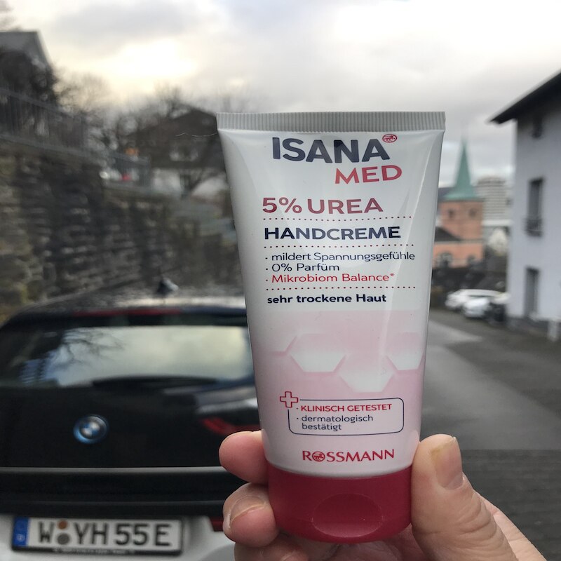 德国直邮ISANA MED尿素泛醇死海盐矿物质护手霜保湿舒缓滋润100ml