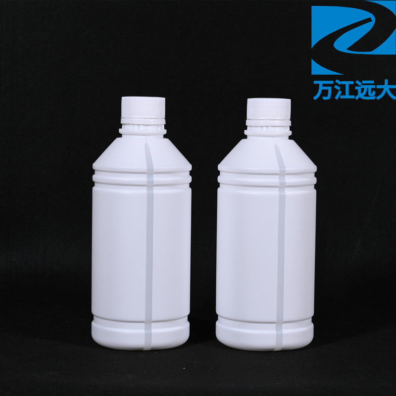 1升水线圆瓶1000ml塑料瓶带盖pe乳白1000毫升水样品瓶加厚2斤胶桶