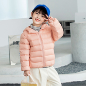 棉袄 外套中大童上衣宝宝春冬装 清儿童羽绒棉服新款 男童女童轻薄款