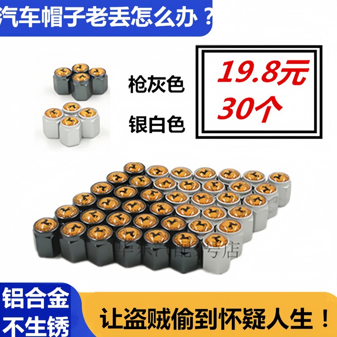 汽车帽子轮胎真空胎通用气门嘴帽防爆铝合金不锈钢轮胎气嘴轮胎