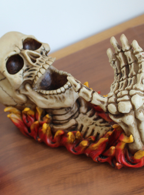 创意骷髅头酒架摆件树脂红酒瓶架家居装饰品个性酒具收纳架