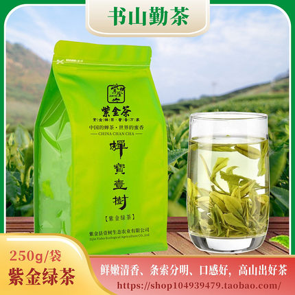紫金绿茶250g每袋河源高山云雾茶正宗客家炒茶蝉茶广东茶叶清香型
