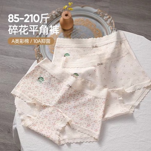 素美薇妤【10A级原棉内裤】60支田园风彩棉全包臀大码平角裤520#