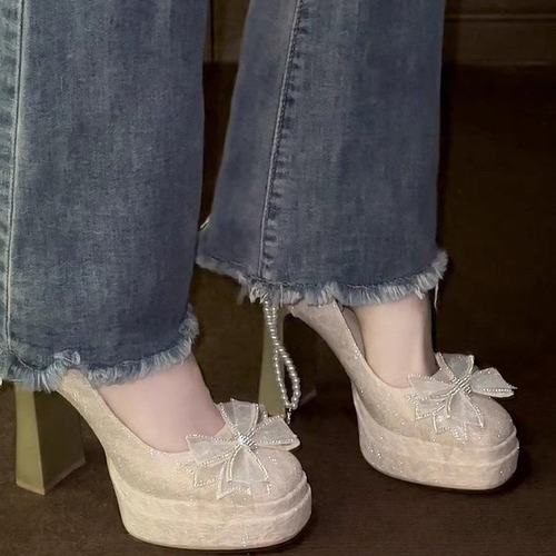 成人礼高跟鞋女18岁成年礼生日礼物女生送闺蜜实用伴娘水晶鞋婚鞋