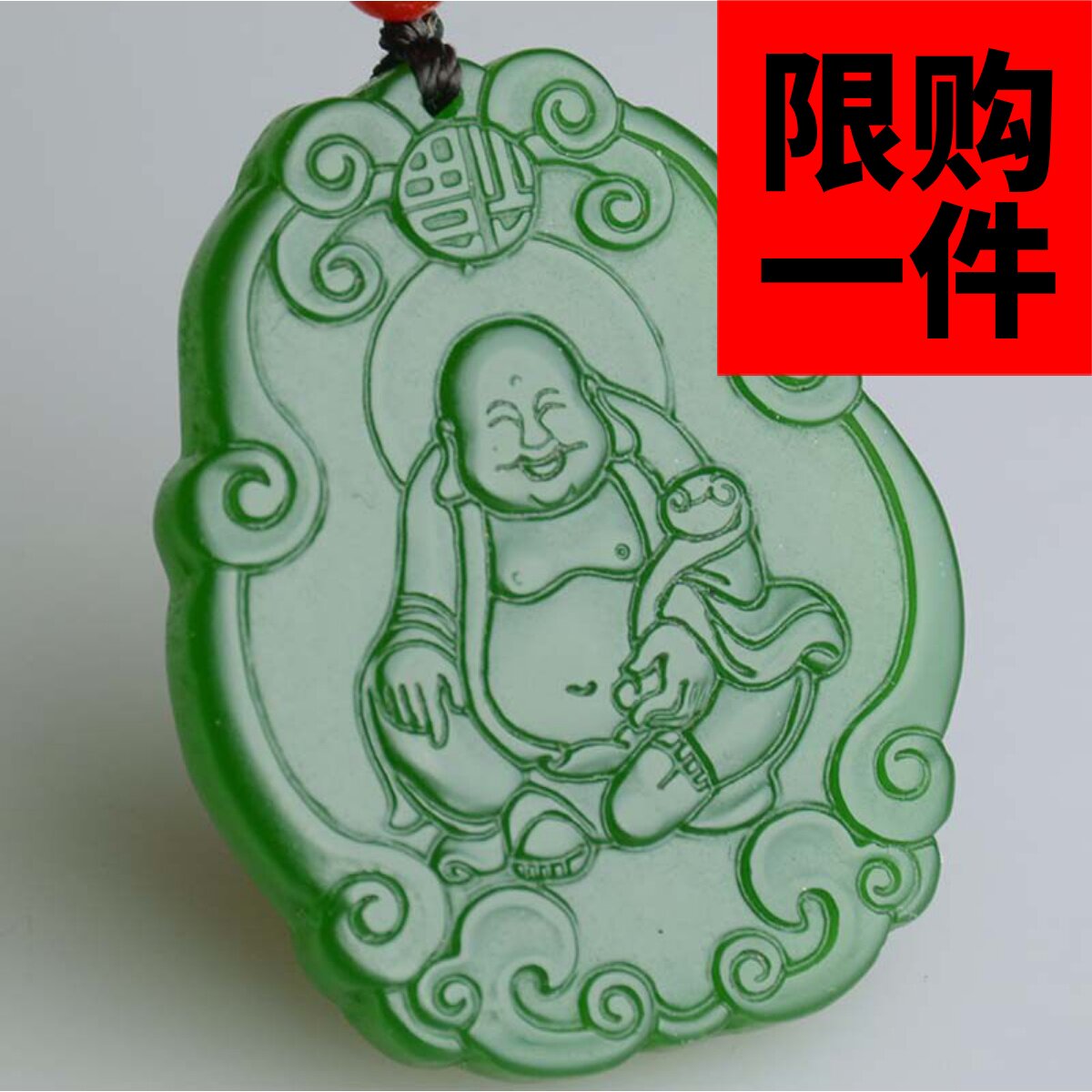 女款佛公天然玉石挂件吊坠