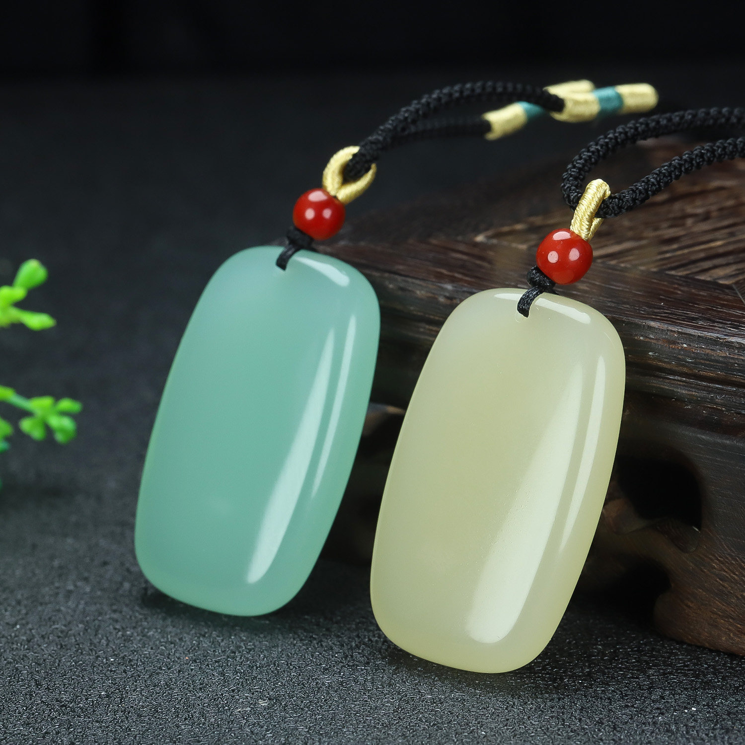 新疆和田玉晴水平安无事牌吊坠且末蓝平安牌挂件玉坠男女款项链