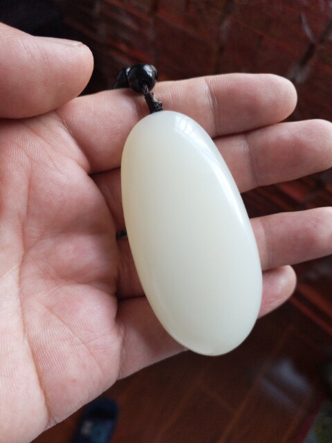 新疆和田玉手把件 羊脂白玉籽料原石手把件 白玉原石手玩件