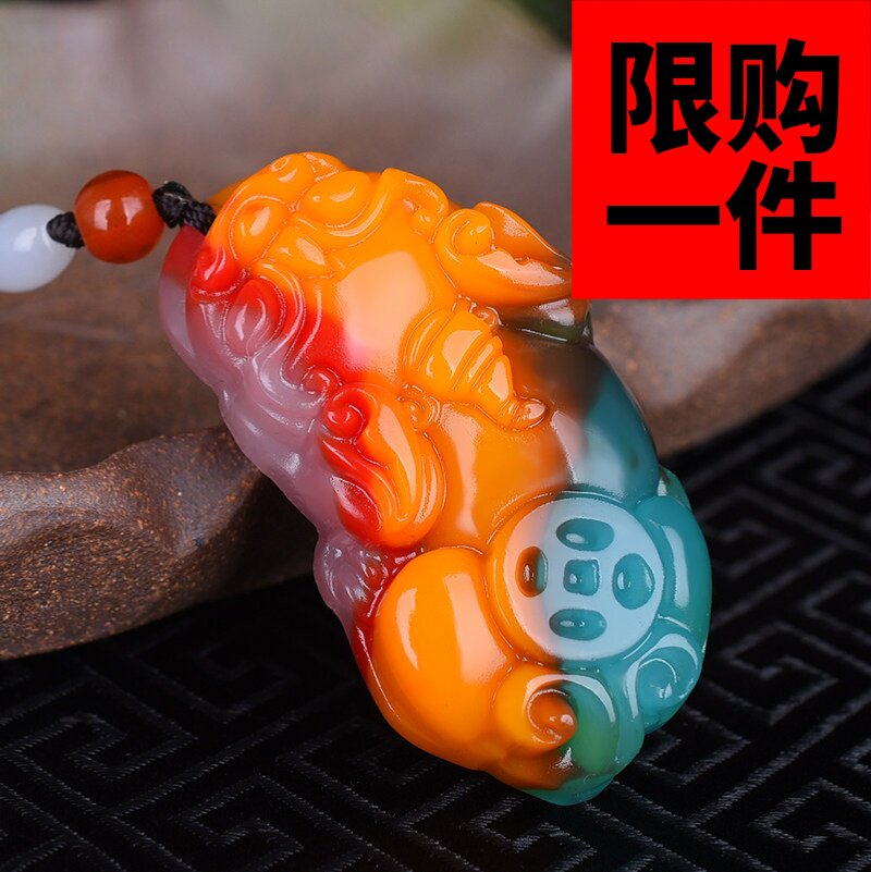 和田玉貔貅吊坠挂件招财貔貅玉坠