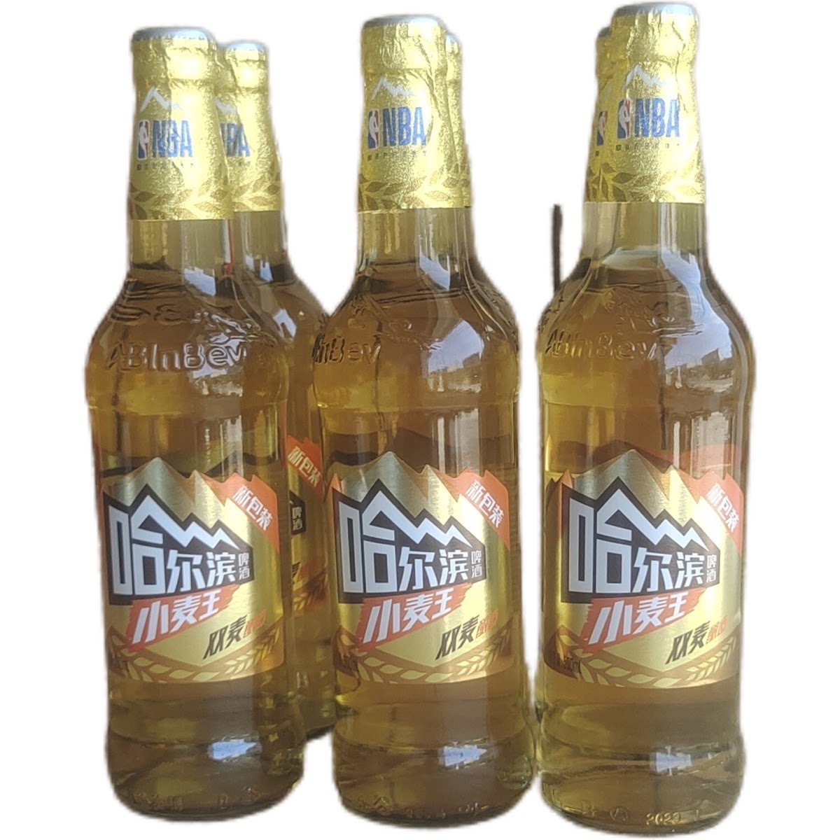 哈尔滨小麦王啤酒500ml*6瓶玻璃装黄啤酒大瓶聚会宴请休闲饮酒