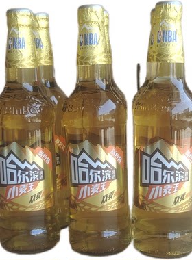 哈尔滨小麦王啤酒500ml*6瓶玻璃装黄啤酒大瓶聚会宴请休闲饮酒
