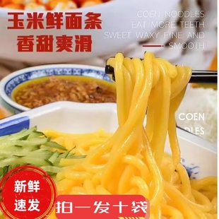 山河树玉米面条黑龙江东北特产鲜面条营养金黄玉米面条早餐