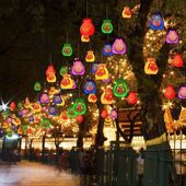 新款 3D立体福袋灯造型灯户外亮化树灯装 饰灯新年节日挂树灯