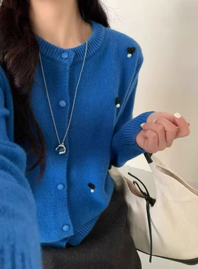 YZ全羊毛100%超好看2026早春韩系穿搭时尚针织纯色开衫外套毛衣女