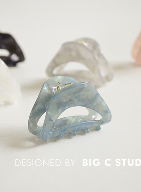 ins冷淡风网红气质鲨鱼夹人鱼色镂空抓夹百搭精致刘海夹后脑勺夹