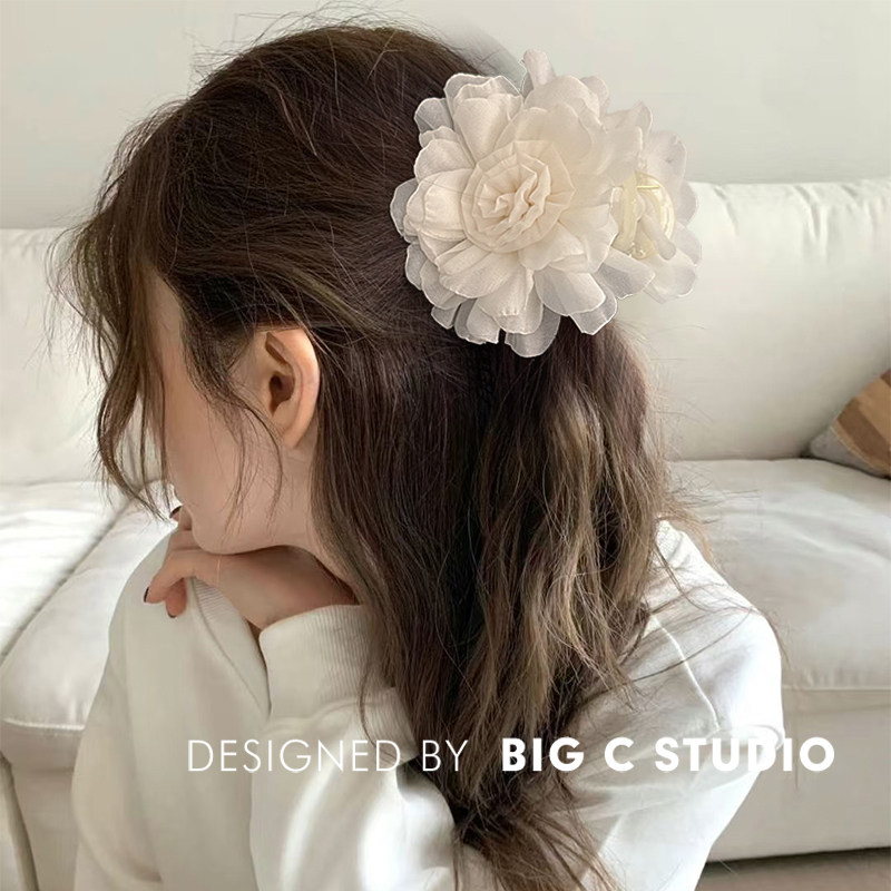 纯欲感柔软网纱大肠发圈低饱和度马尾头绳氛围感花朵抓夹鲨鱼夹子,饰品/流行首饰/时尚饰品新,发饰,淘宝优惠券,粉丝福利购,淘宝优惠卷