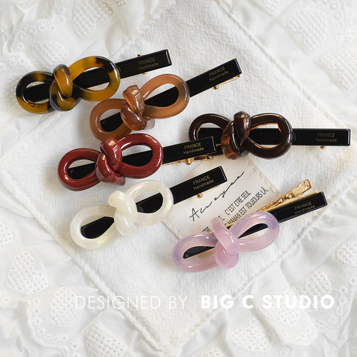 韩系甜美少女醋酸蝴蝶发夹