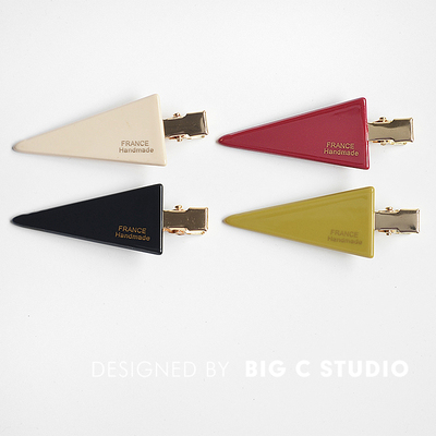 边夹沈月同款三角形化妆夹无痕夹