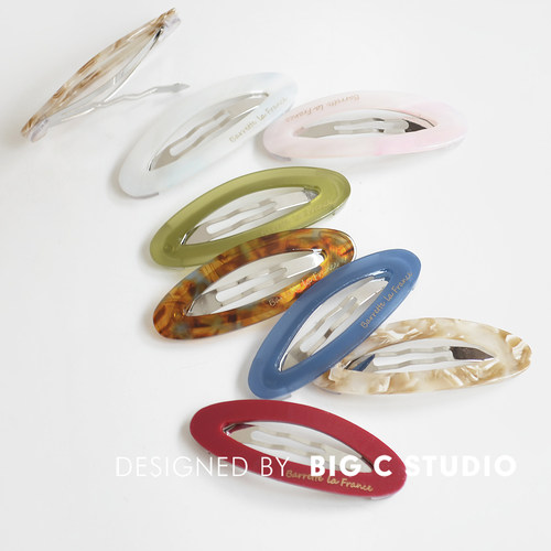 韩国椭圆醋酸发夹刘海侧边夹BB夹