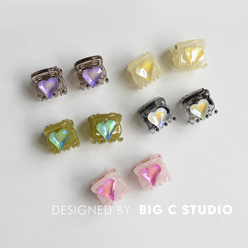 抓夹少女公主头爱心小号发卡