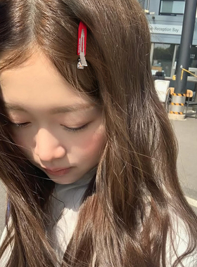 韩国新款窄版醋酸无痕发夹可爱少女基础百搭化妆夹刘海碎发侧边夹
