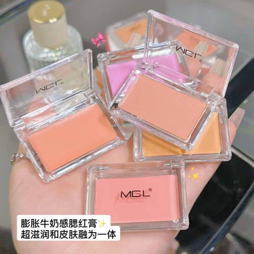 MGL云柔微醺腮红膏自然持久单色土豆泥高光提亮膨胀色收缩色胭脂