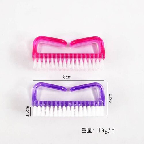 塑料美甲刷大号牛角刷清洁指甲灰尘文玩粉尘刷小号羊角刷美甲工具