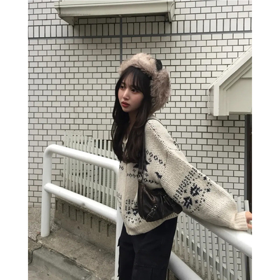 日单N1K0纯原2026早春新品休闲百搭优雅气质宽松V领针织开衫