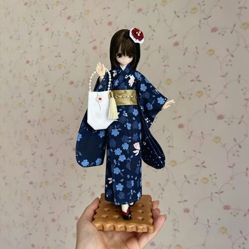 ob24电器街azone齐刘海大小姐光魇特六娃衣服花纹兔日式和服套装