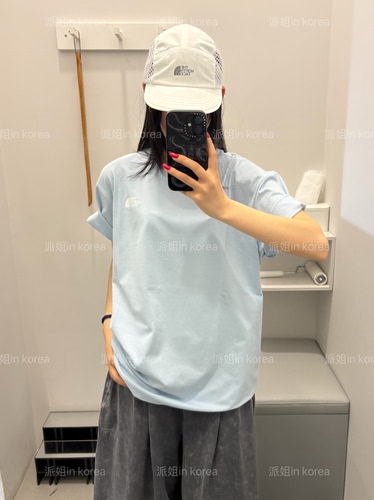 派姐inKorea北面白标26休闲简约基础短袖T恤男女NT7US13