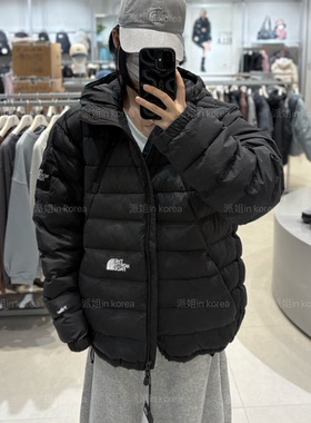 派姐inKorea北面白标26新冬季保暖格纹T-ball棉服男女NJ3NS02