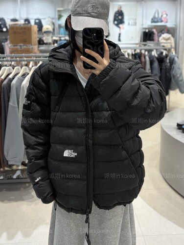 派姐inKorea北面白标26新冬季保暖格纹T-ball棉服男女NJ3NS02