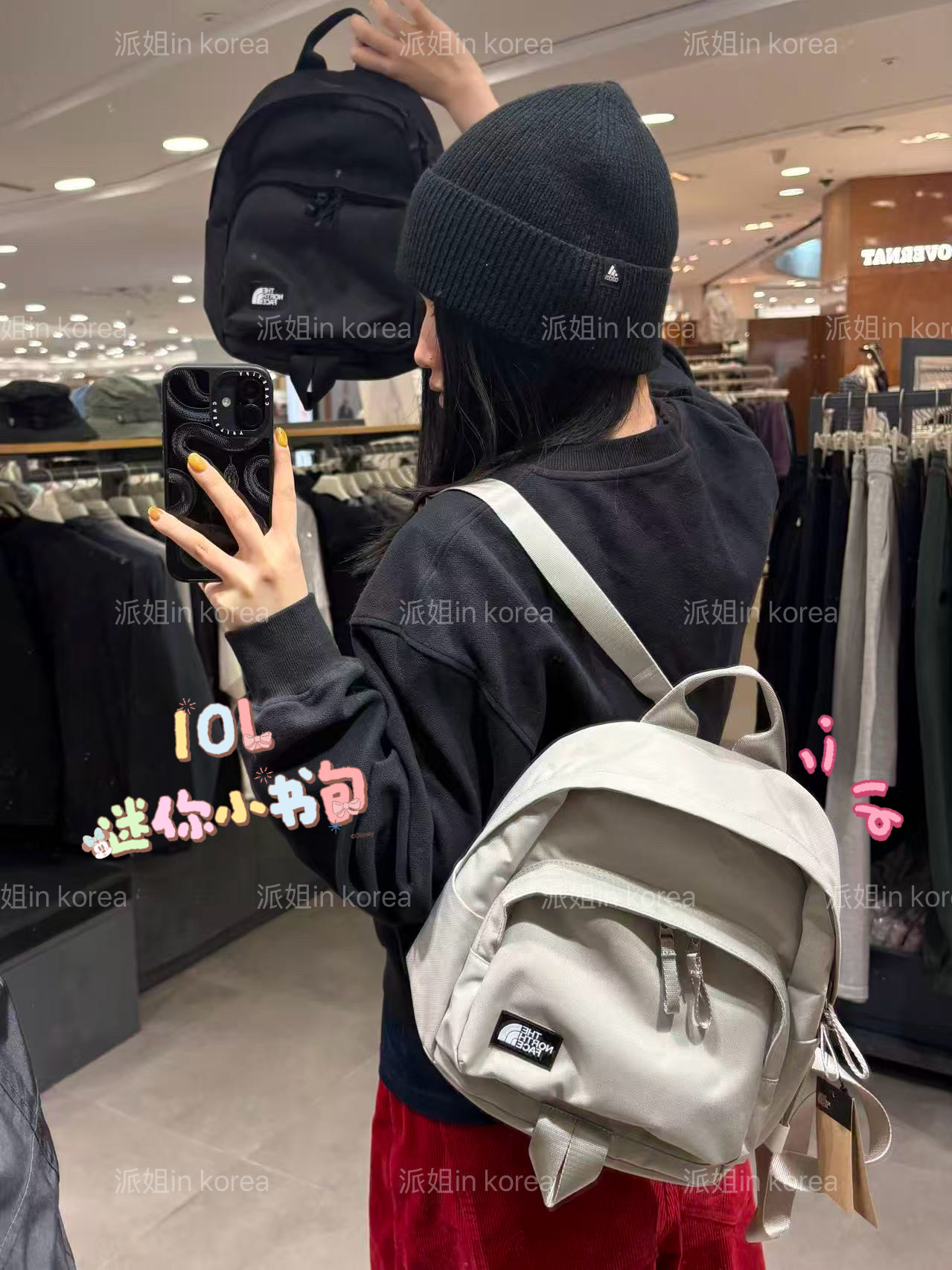 派姐 in Korea北面普标26新休闲可爱迷你10L双肩书包男女NM2DS23图片