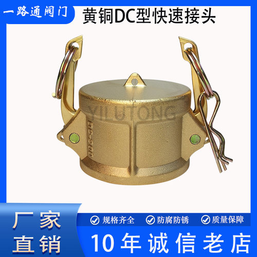 黄铜Camlock扳把式DC型快速接头导静电管防尘帽公头盖子阴端堵盖