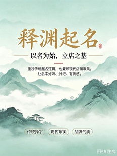 公司、店铺起名,古法取字、五格数理,立意高远,寓意吉祥。