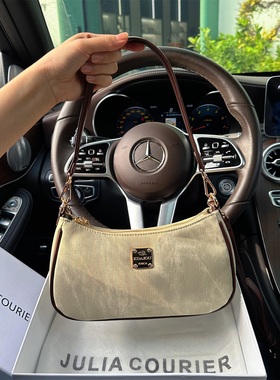 JULIA COURIER女包轻奢撞色腋下包包女2026新款潮百搭单肩斜挎包